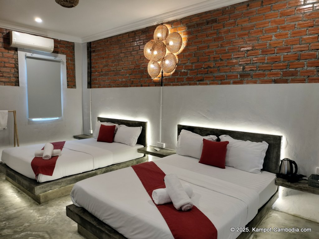 The Last Beach House guesthouse on Koh Smao Beach on the Kampot River. Kampot, Cambodia