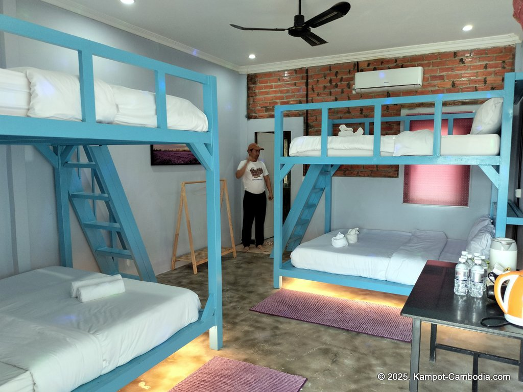 The Last Beach House guesthouse on Koh Smao Beach on the Kampot River. Kampot, Cambodia