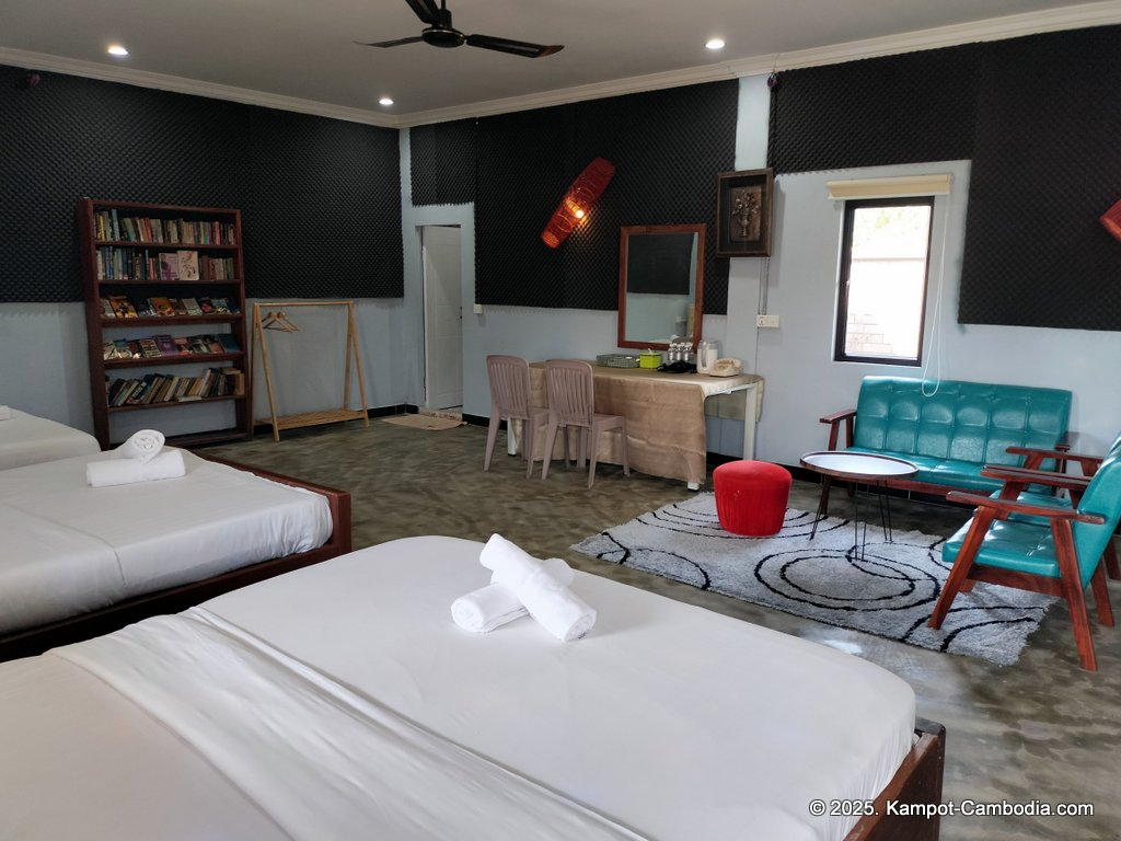 The Last Beach House guesthouse on Koh Smao Beach on the Kampot River. Kampot, Cambodia