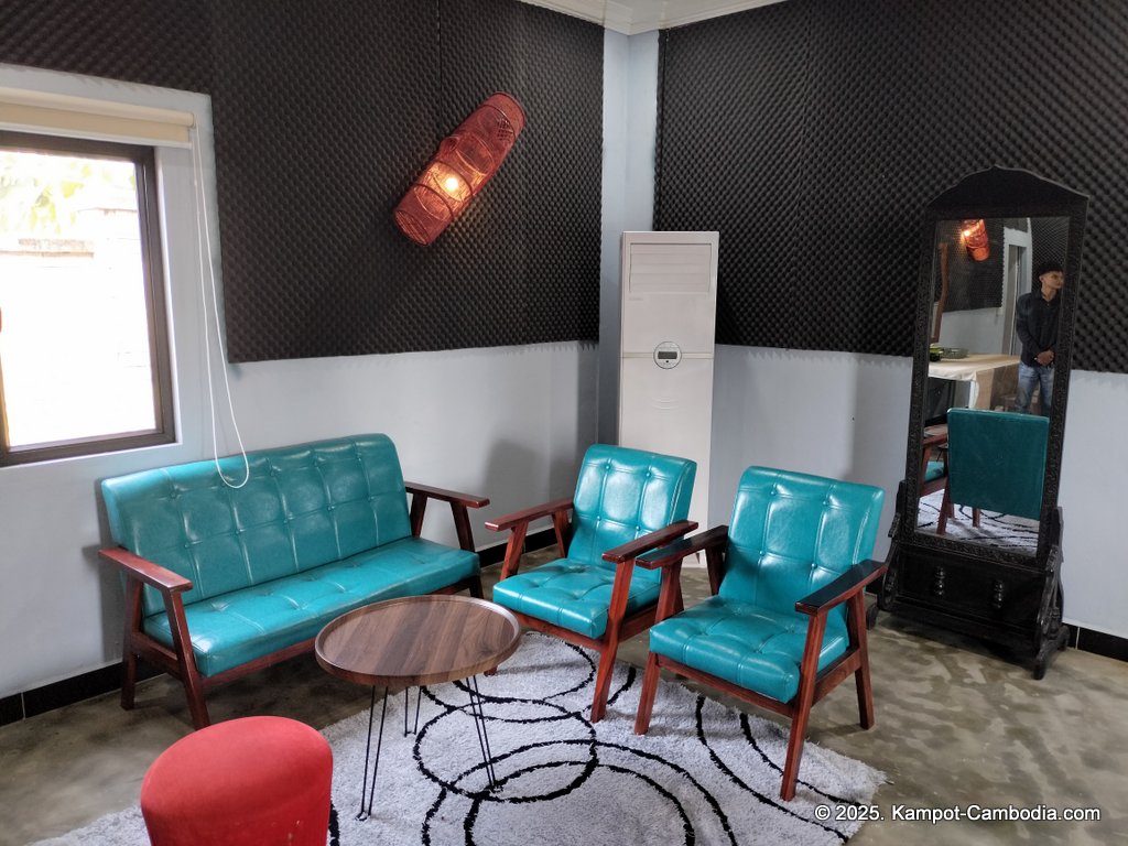 The Last Beach House guesthouse on Koh Smao Beach on the Kampot River. Kampot, Cambodia