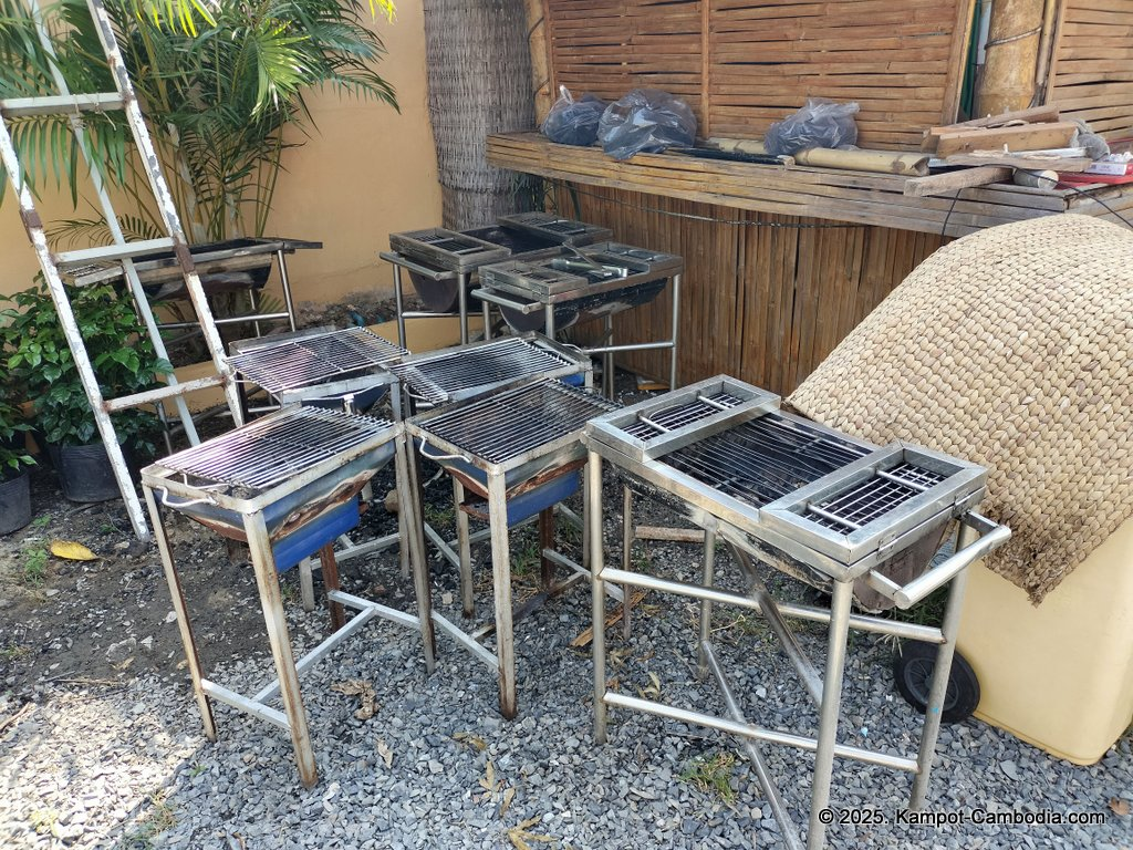 The Last Beach House guesthouse on Koh Smao Beach on the Kampot River. Kampot, Cambodia