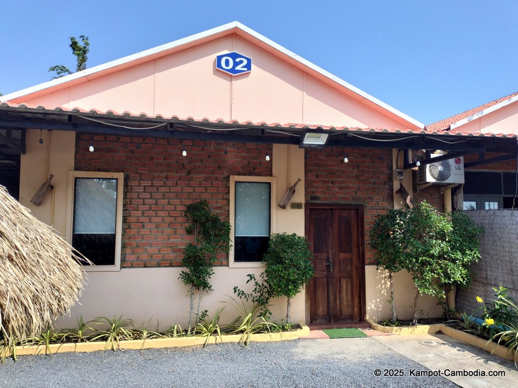 The Last Beach House guesthouse on Koh Smao Beach on the Kampot River. Kampot, Cambodia