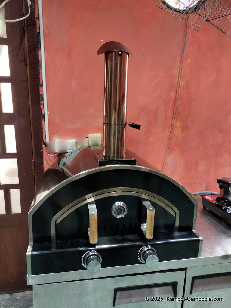 103 Hot Pizza in downtown Kampot, Cambodia