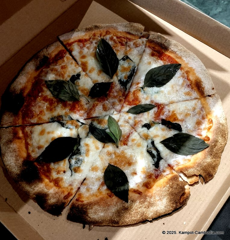 103 Hot Pizza in downtown Kampot, Cambodia
