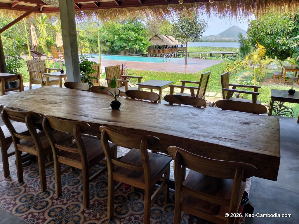 secret lake house in kampot, cambodia on the secret lake.