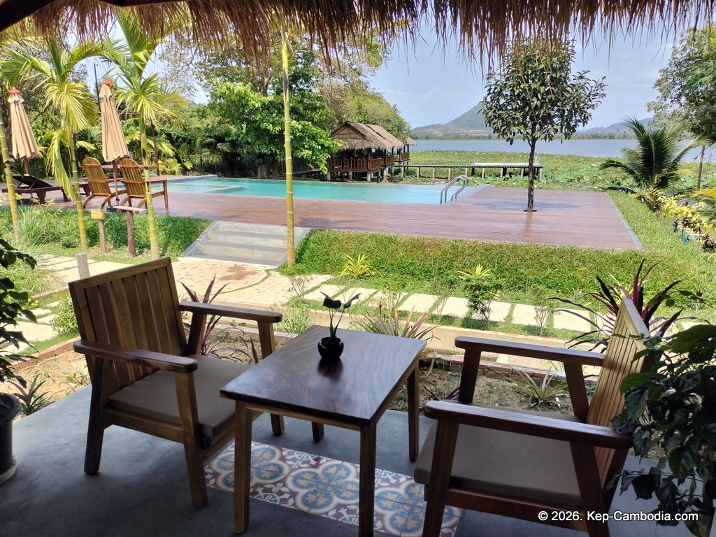 secret lake house in kampot, cambodia on the secret lake.