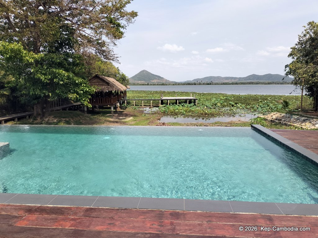 secret lake house in kampot, cambodia on the secret lake.