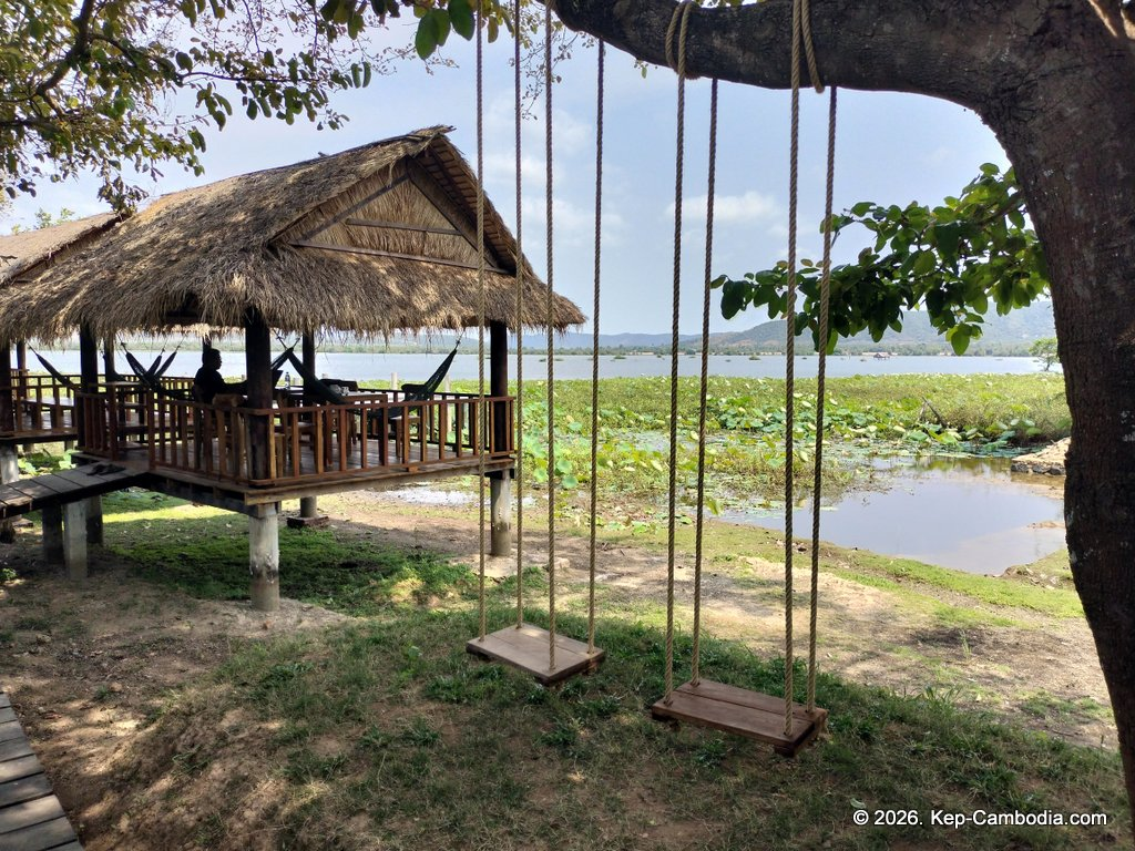 secret lake house in kampot, cambodia on the secret lake.