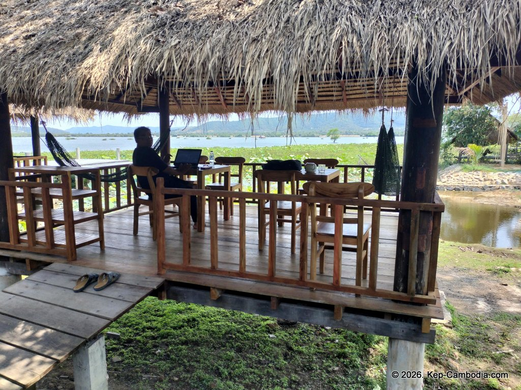 secret lake house in kampot, cambodia on the secret lake.