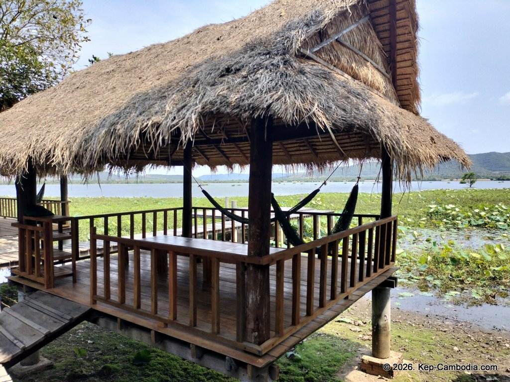 secret lake house in kampot, cambodia on the secret lake.