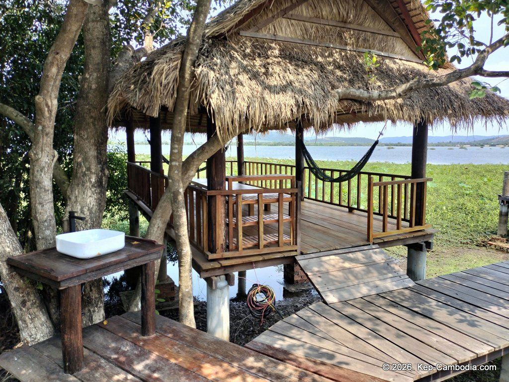 secret lake house in kampot, cambodia on the secret lake.