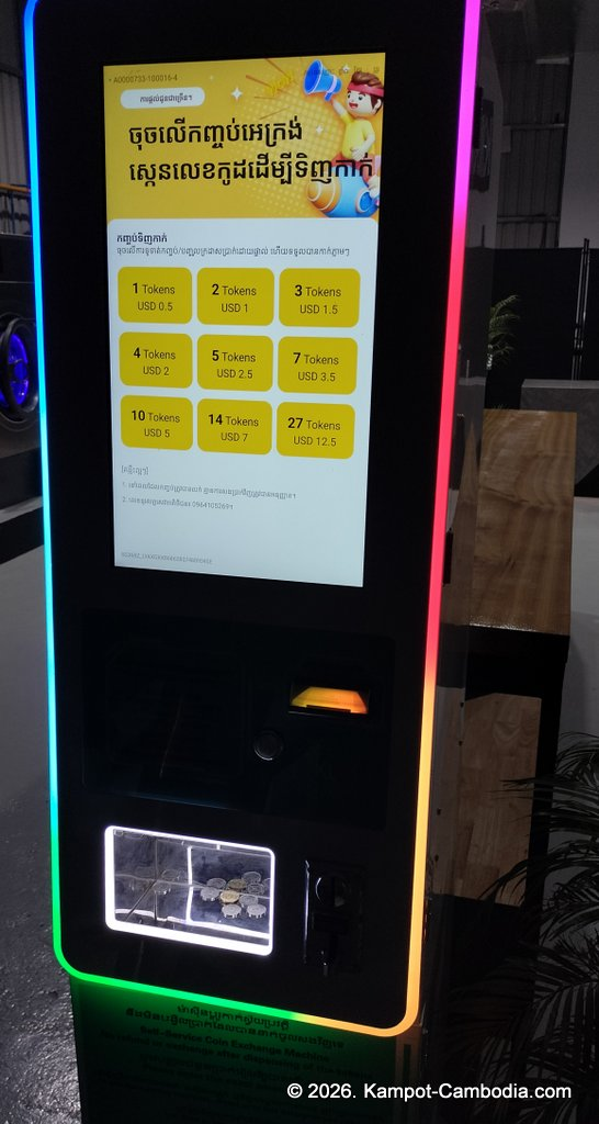 KL Laundry, Cafe and Bar in Kampot, Cambodia. Laundromat and cafe and bar.