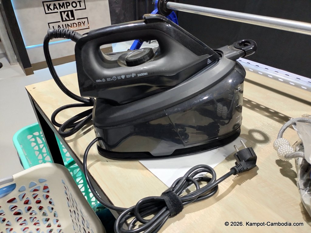 KL Laundry, Cafe and Bar in Kampot, Cambodia. Laundromat and cafe and bar.