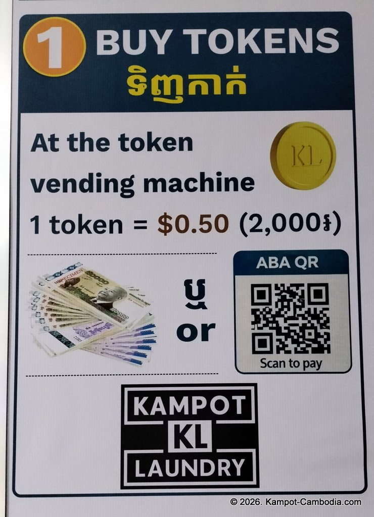 KL Laundry, Cafe and Bar in Kampot, Cambodia. Laundromat and cafe and bar.