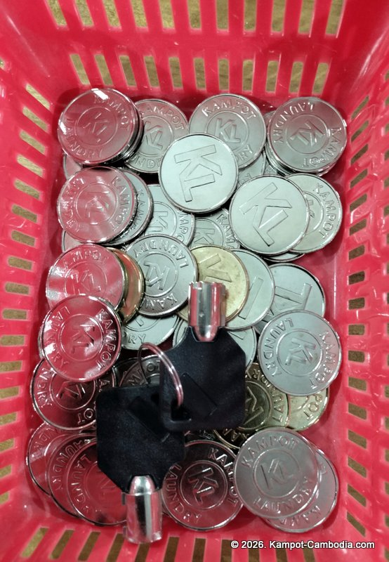 KL Laundry and Bar in Kampot, Cambodia. Laundromat and cafe and bar.