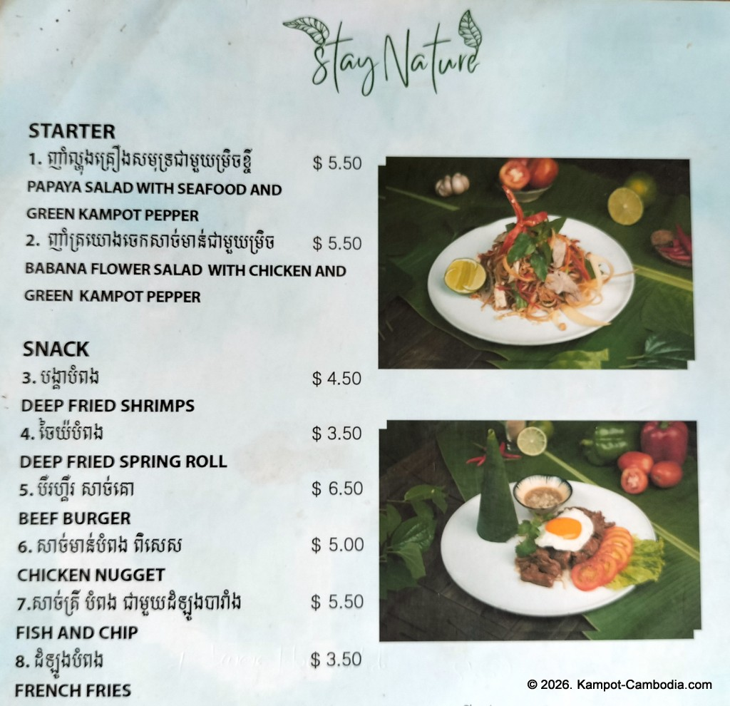 Sre Lodge Community in Kampot, Cambodia. Nature resort.