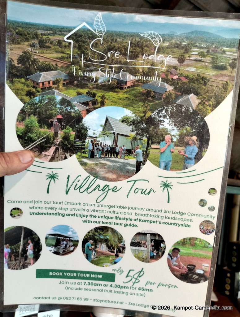 Sre Lodge Community in Kampot, Cambodia. Nature resort.