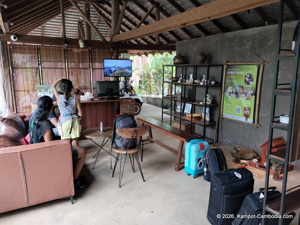 Sre Lodge Community in Kampot, Cambodia. Nature resort.