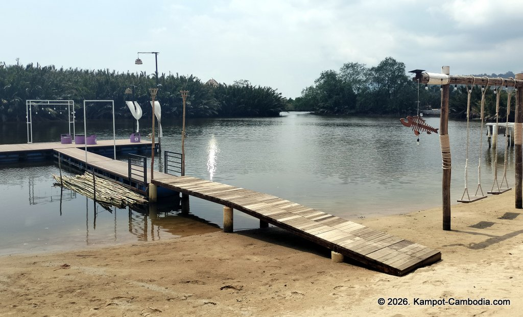 Bliss Bay Kampot. Kampot Riverside Resort in Cambodia.