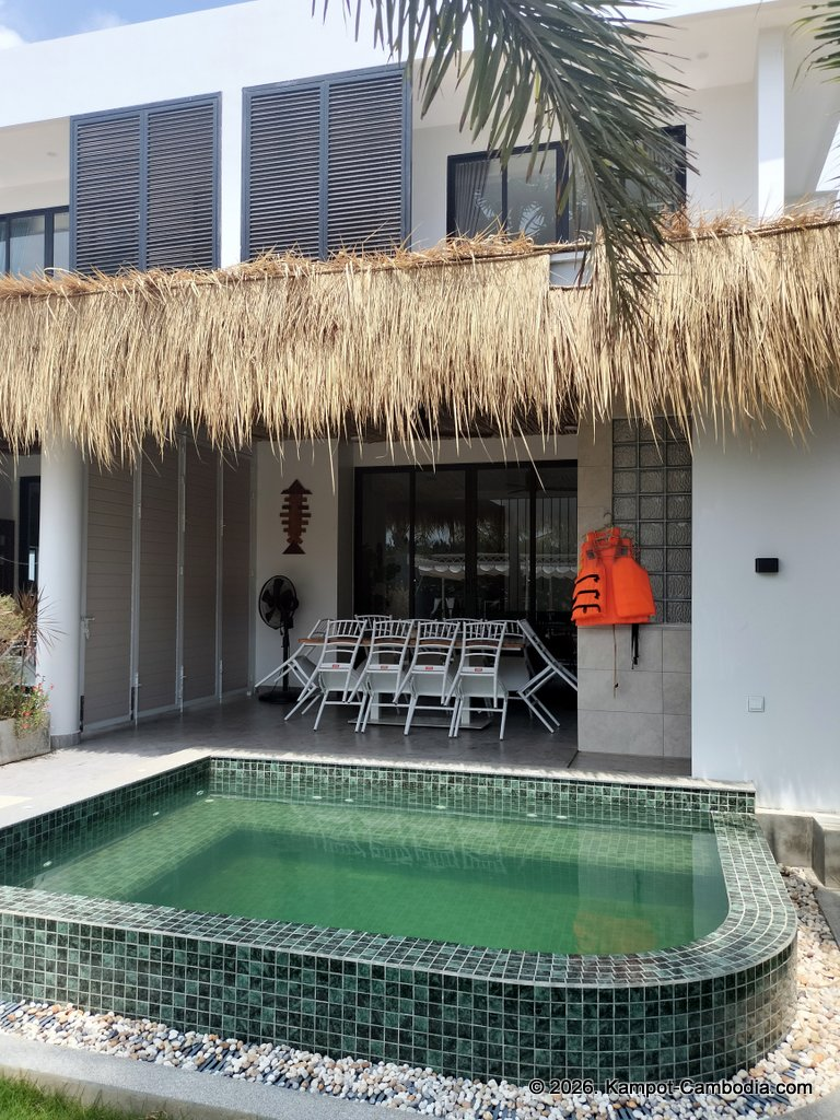 Bliss Bay Kampot. Kampot Riverside Resort in Cambodia.