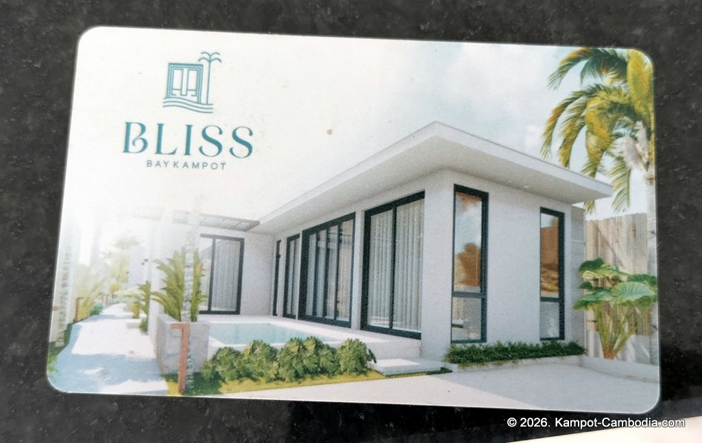 Bliss Bay Kampot. Kampot Riverside Resort in Cambodia.