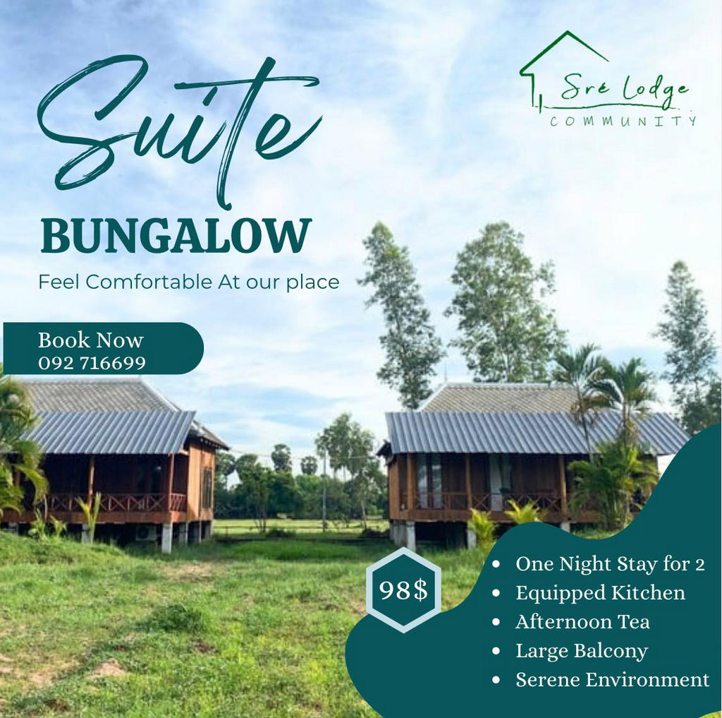 Sre Lodge Community in Kampot, Cambodia. Nature resort.