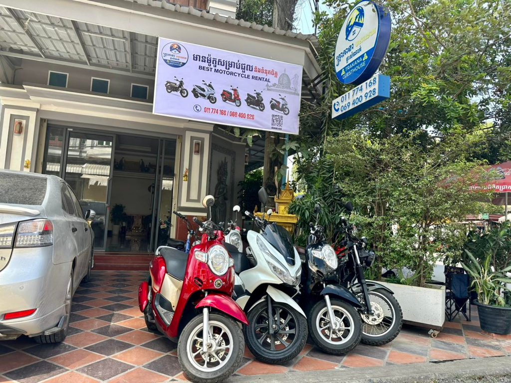 Best Motorcycle Rental Kampot at Trakana Guesthouse in Cambodia