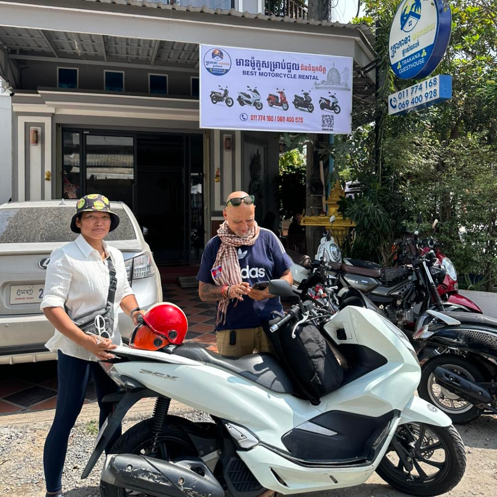 Best Motorcycle Rental Kampot at Trakana Guesthouse in Cambodia