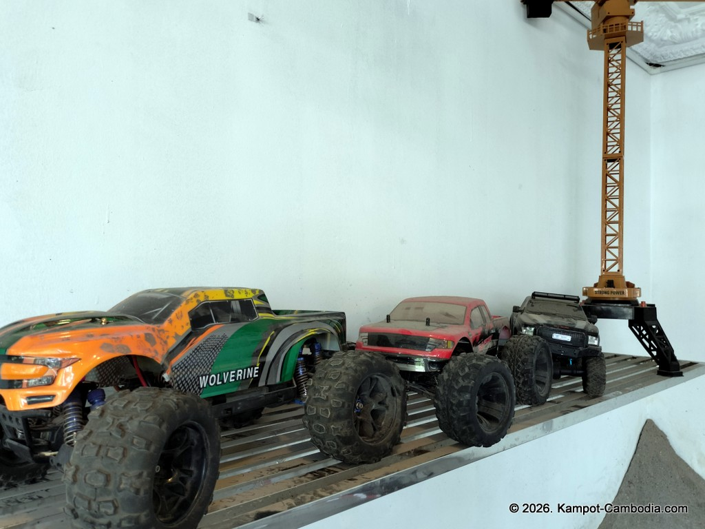 RC Cafe. Outdoor cafe and radio controlled car race track in Kampot, Cambodia