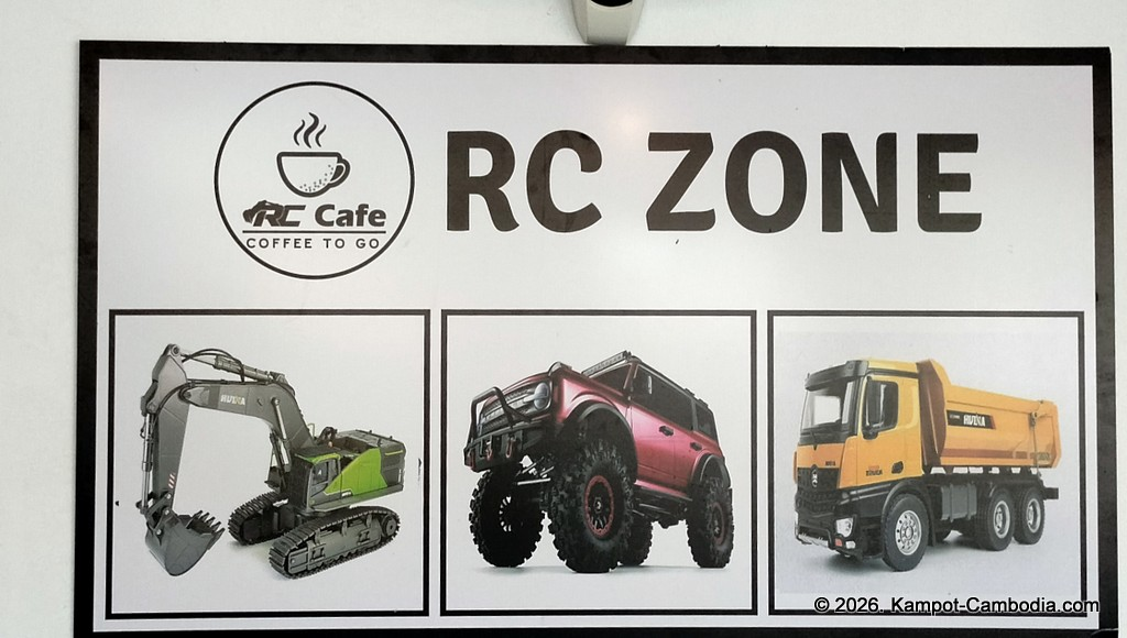 RC Cafe. Outdoor cafe and radio controlled car race track in Kampot, Cambodia