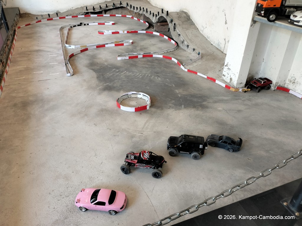 RC Cafe. Outdoor cafe and radio controlled car race track in Kampot, Cambodia