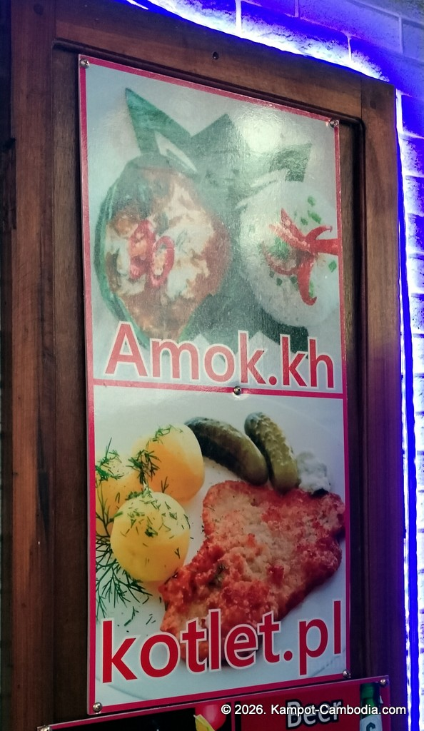 KP Pub Polish restaurant and bar in downtown Kampot, Cambodia.