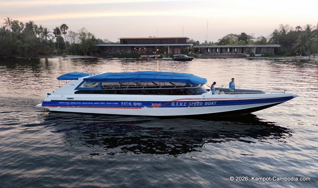 G.T.V.C Speedboat between Kampot and Koh Rong Island and Koh Rong Samloem Island in Cambodia.