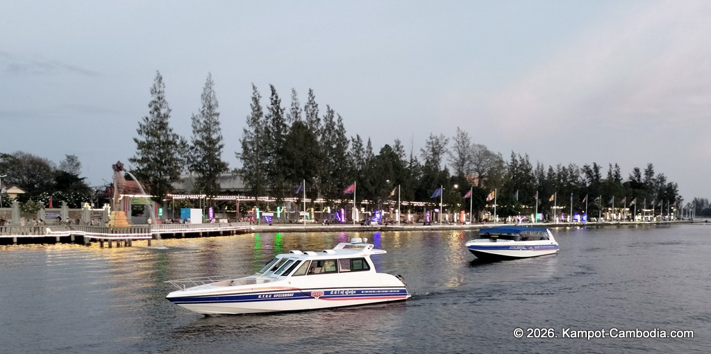 G.T.V.C Speedboat between Kampot and Koh Rong Island and Koh Rong Samloem Island in Cambodia.