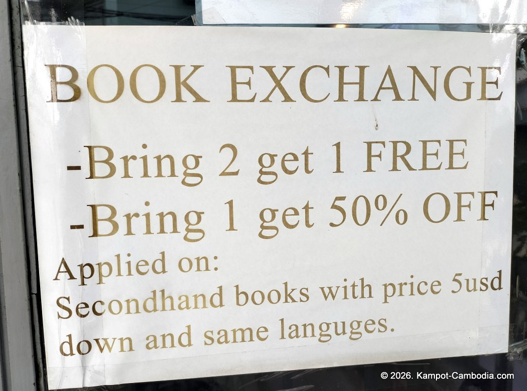 Amazingly Cafe and the Bookshop Kampot in Kampot, Cambodia.