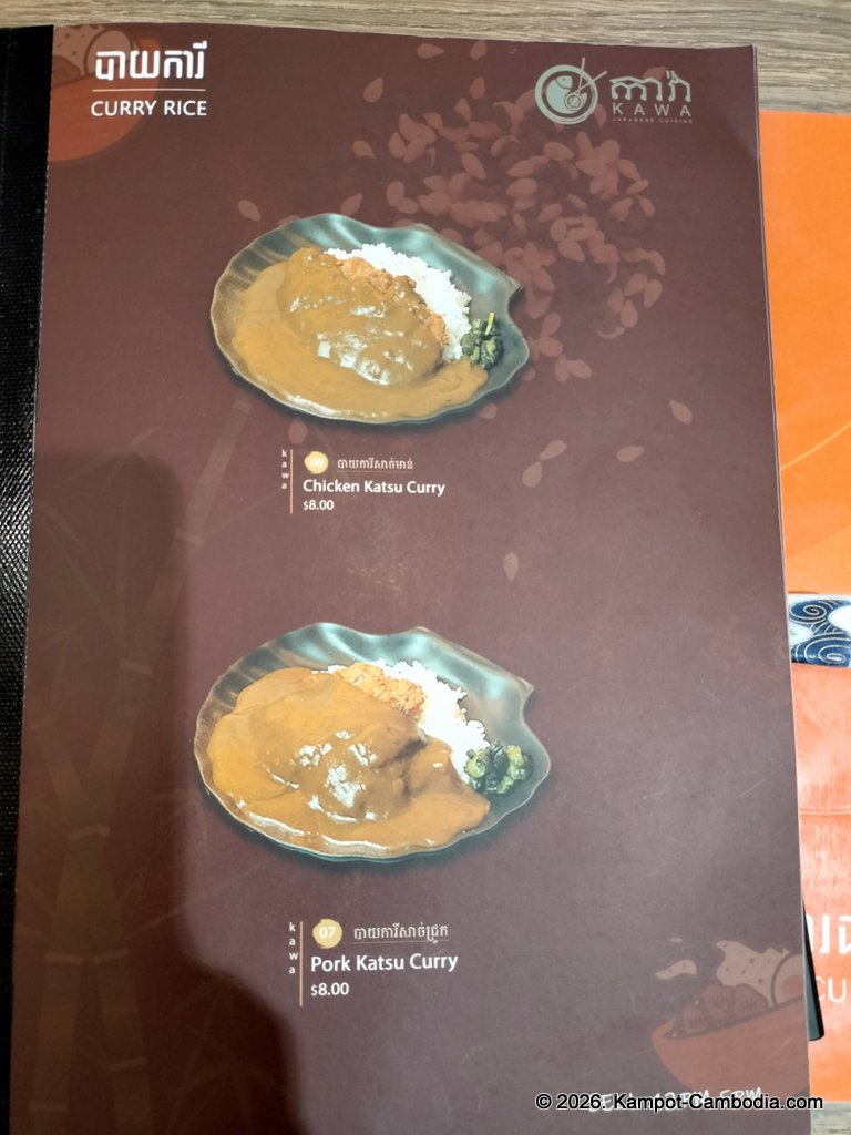 Kawa Japanese Cuisine restaurant in Kampot, Cambodia