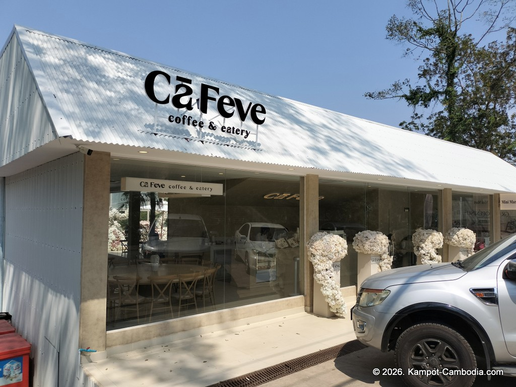 Ca Feve Coffee & Eatery in Kampot, Cambodia.