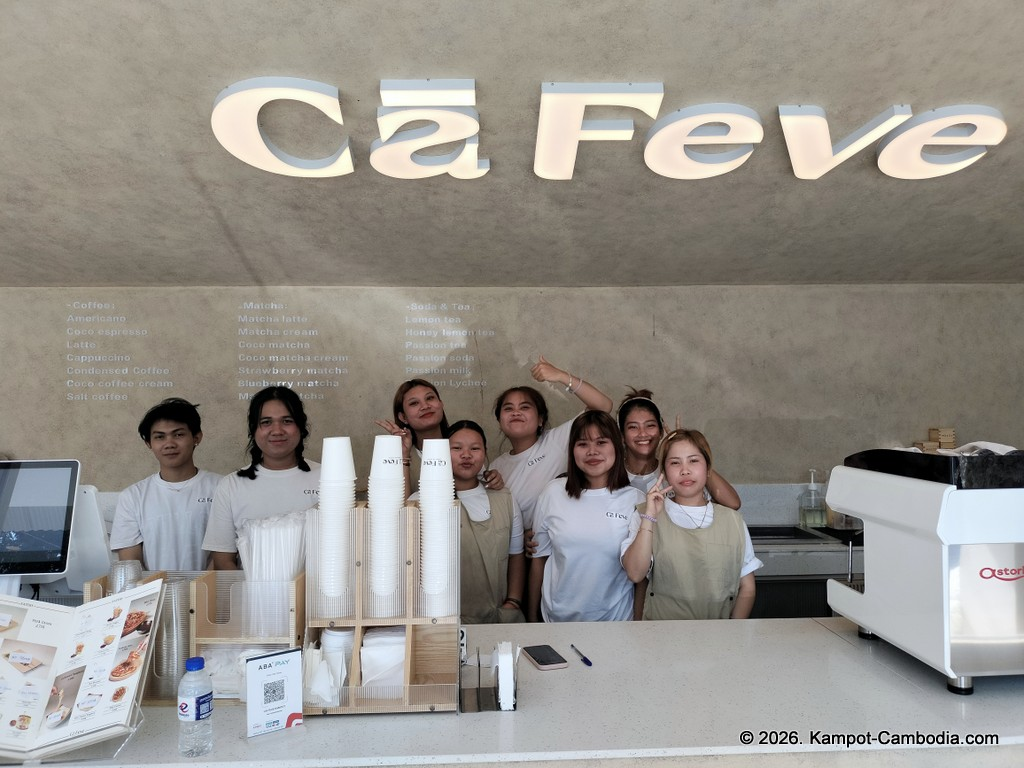 Ca Feve Coffee & Eatery in Kampot, Cambodia.