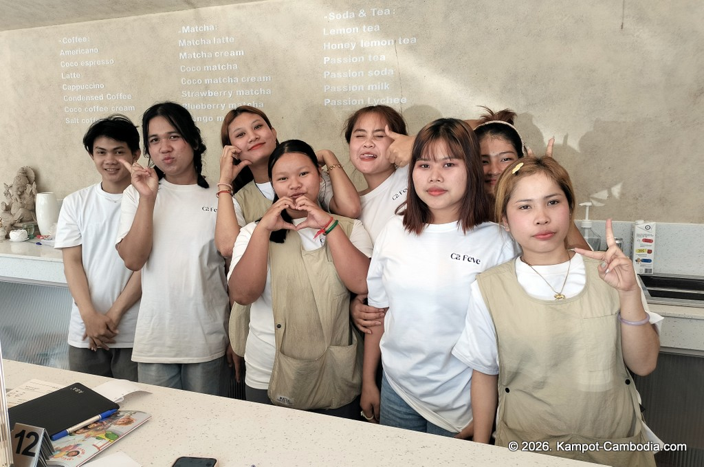 Ca Feve Coffee & Eatery in Kampot, Cambodia.