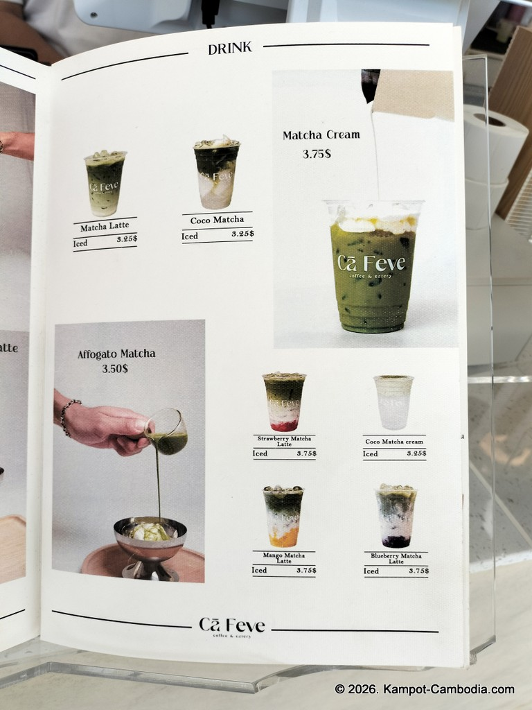 Ca Feve Coffee & Eatery in Kampot, Cambodia.