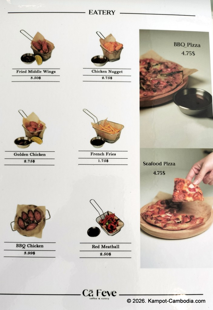 Ca Feve Coffee & Eatery in Kampot, Cambodia.