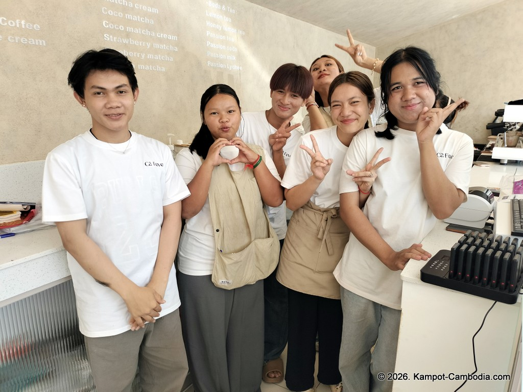 Ca Feve Coffee & Eatery in Kampot, Cambodia.