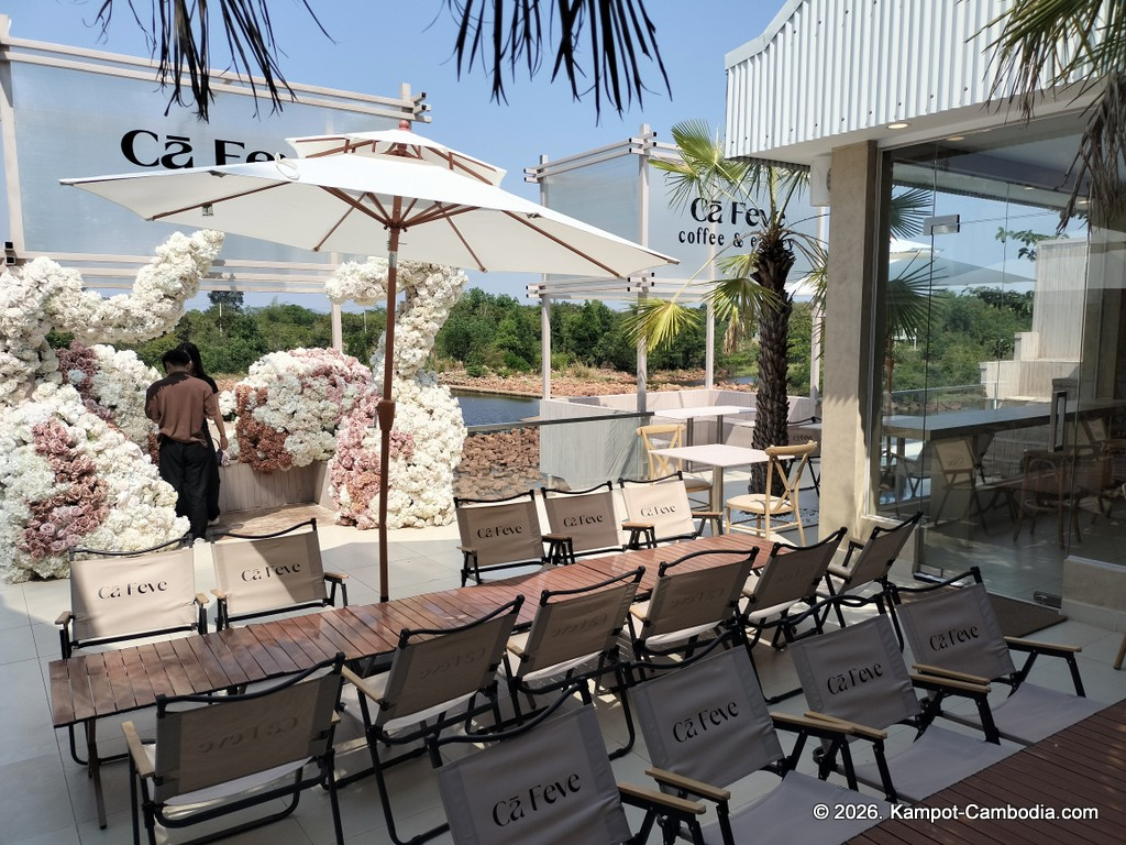Ca Feve Coffee & Eatery in Kampot, Cambodia.