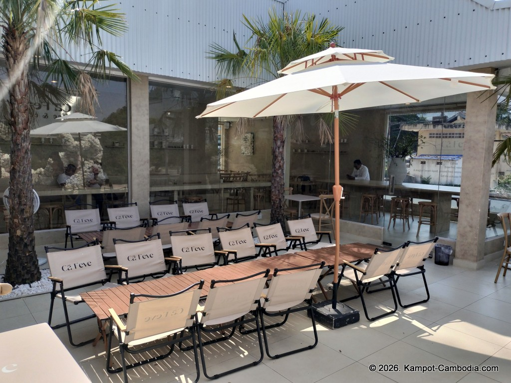 Ca Feve Coffee & Eatery in Kampot, Cambodia.