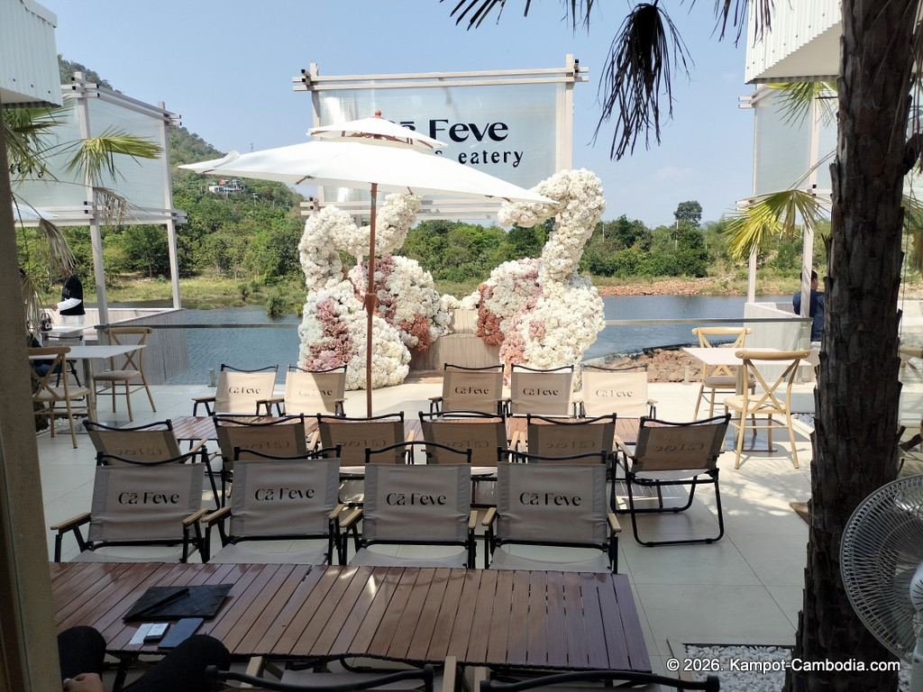 Ca Feve Coffee & Eatery in Kampot, Cambodia.