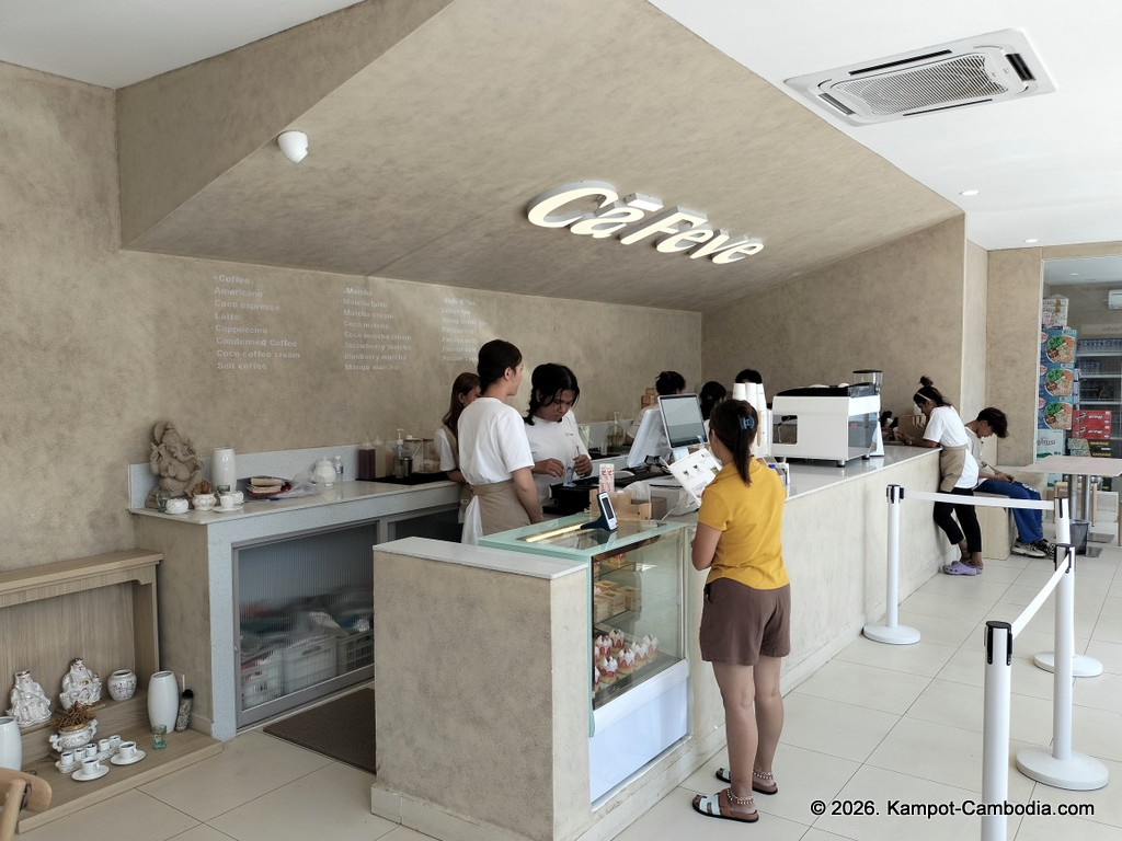 Ca Feve Coffee & Eatery in Kampot, Cambodia.