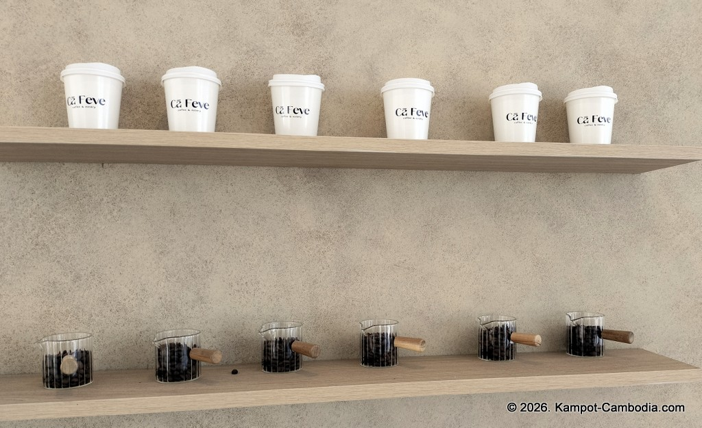 Ca Feve Coffee & Eatery in Kampot, Cambodia.