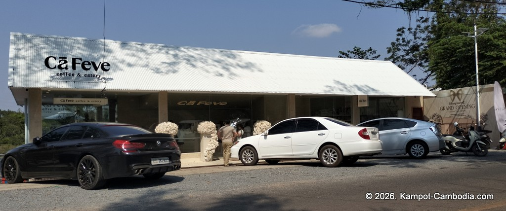 Ca Feve Coffee & Eatery in Kampot, Cambodia.