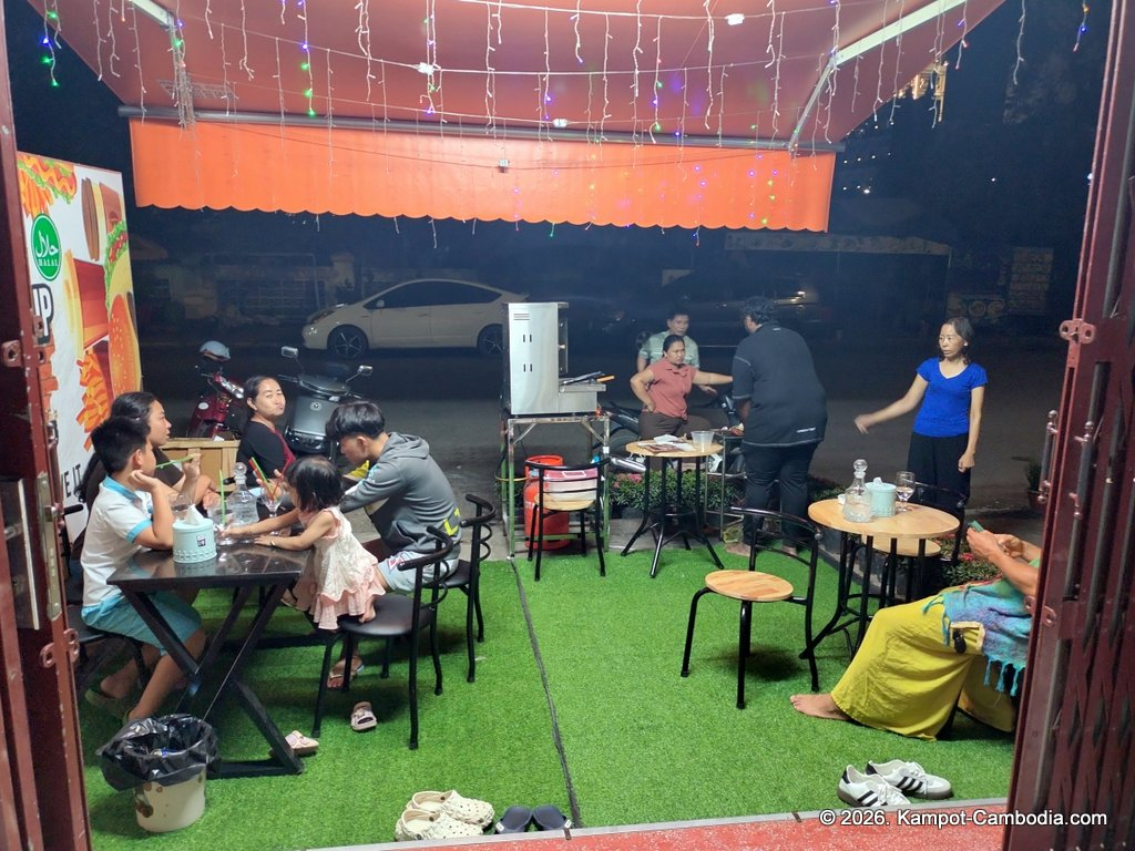 Fold & Flip Burgers and Shawarma Co. Western food in Kampot, Cambodia.