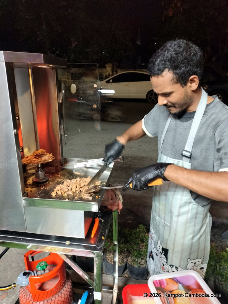 Fold & Flip Burgers and Shawarma Co. Western food in Kampot, Cambodia.